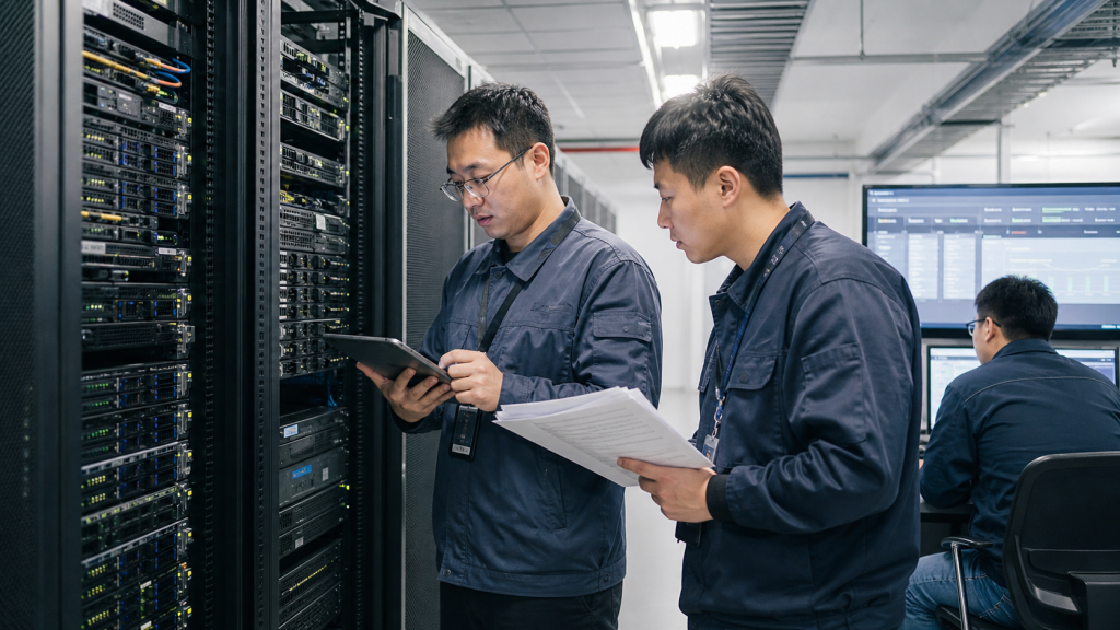 数据中心和基础设施运维与云服务相关的企业现场配图