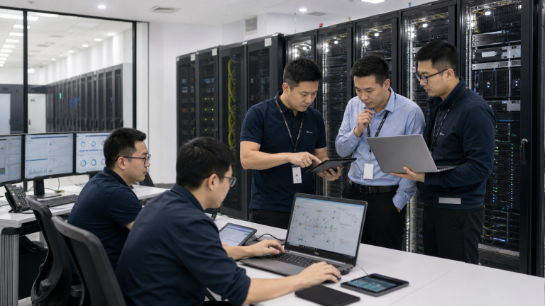 数据中心和基础设施运维与云服务相关的企业现场配图
